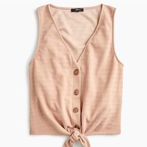 J.Crew NWT Front Tie Button Up Tank